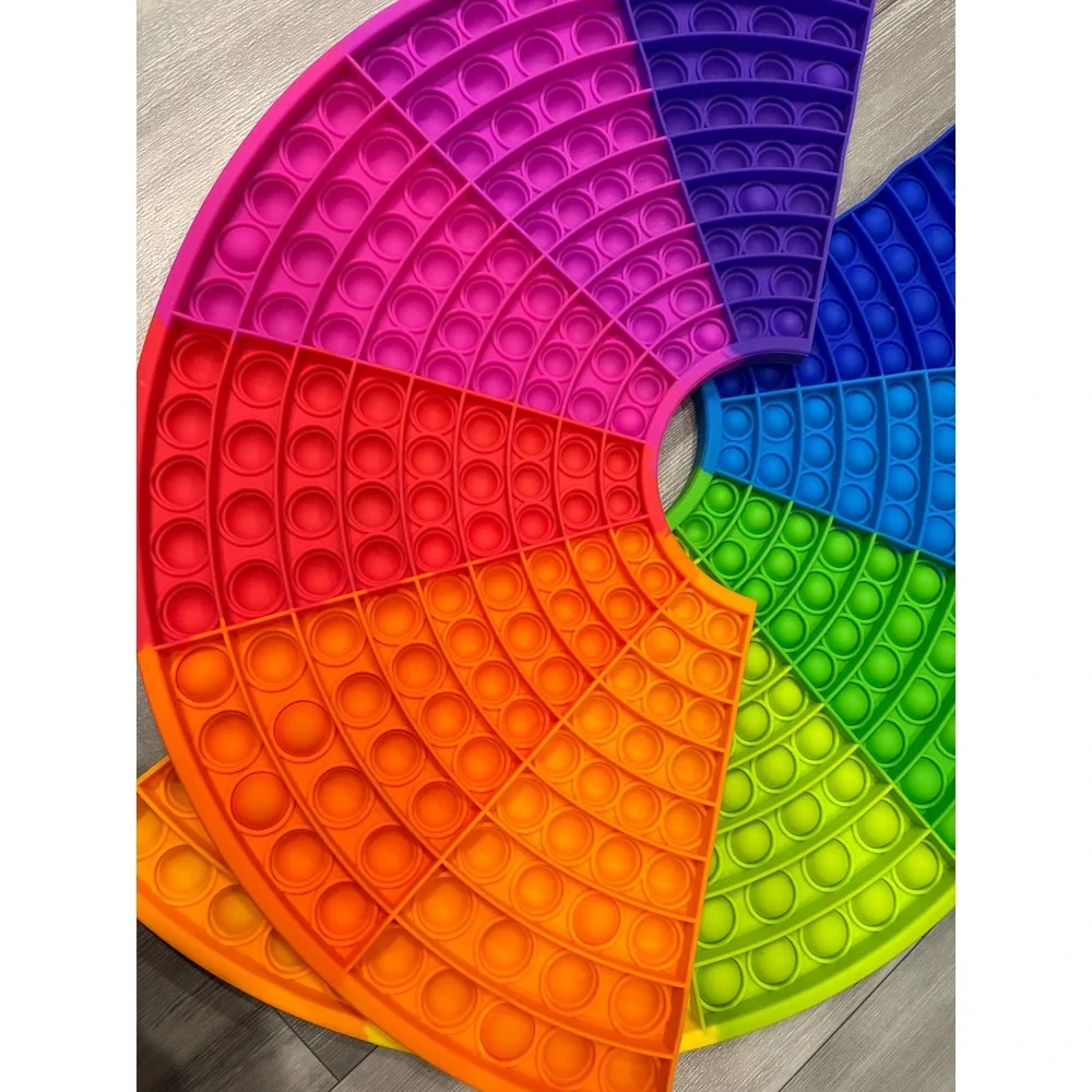 Giant pop it Brite Future Ker-Pops Jumbo Sensory Fidget Bubble Pop Rainbow 23x12